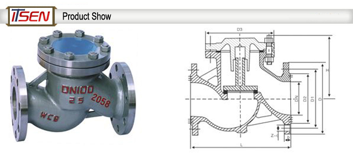 API Cast Steel Lift Flange Type Check Valve