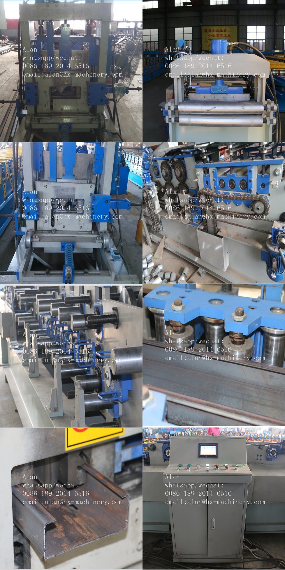 Interchangeable C Z Shape House Structure Purlin Roll Forming Machine