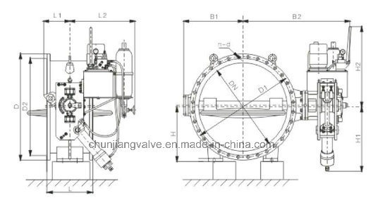 Accumulator Hydraulic Control Slow Closing Check Butterfly Valve