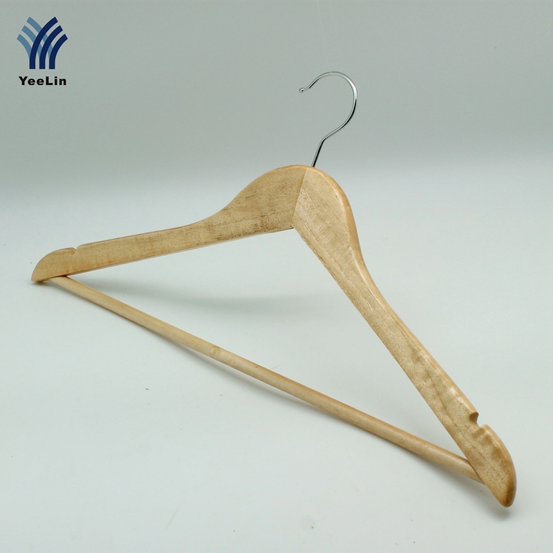 High Quality Wood Shirt Hanger for Display, Customized Hangers Are Welcome (YLWD6612W-NTL1)