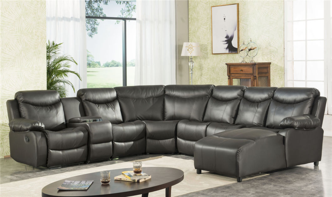 2018 New Arrival High Quality Sectional Recliner Sofa with Chaise Competitive Price