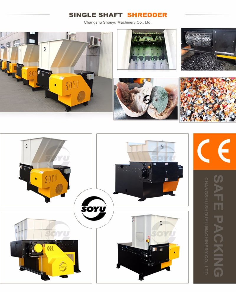 Plastic/Wood/Film/Waste/Glass /Paper/Single Shaft Shredder