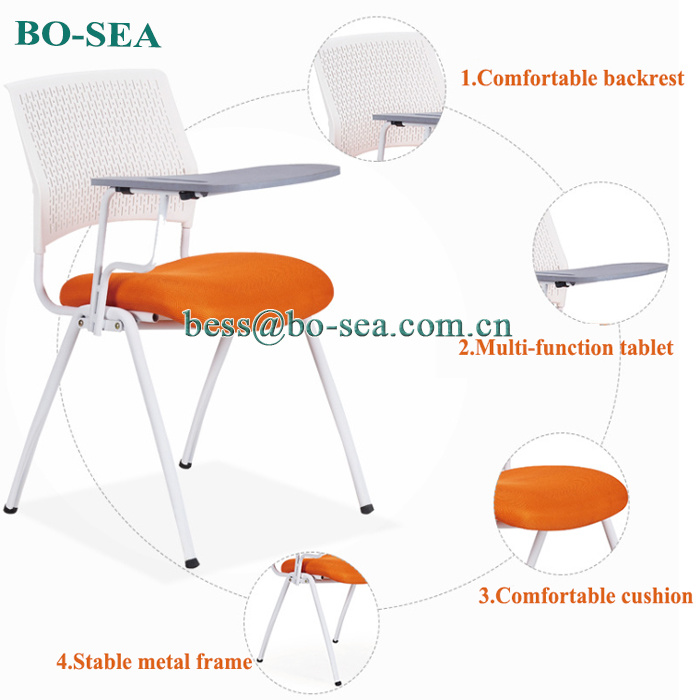 Plastic Training Chair Office Chair with Writing Board