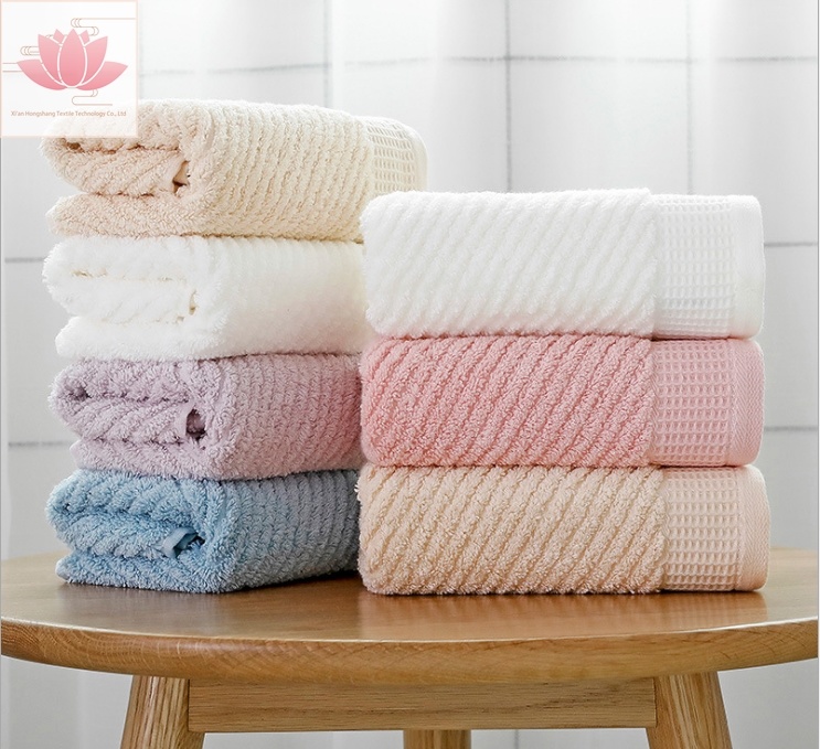 100% Cotton Yarn Dyed Woven Salon Jacquard Bathroom Washing Hand Towel