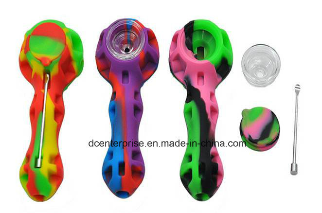 Food Grade Silicone with Jar with Dabber with Glass Bowl L: 4.33inchw: 1.57inch Weight: 63G