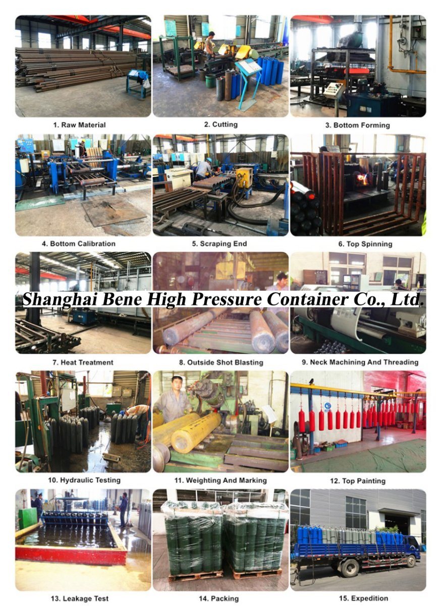 ISO 9809 Standard High Pressure Steel Gas Cylinder