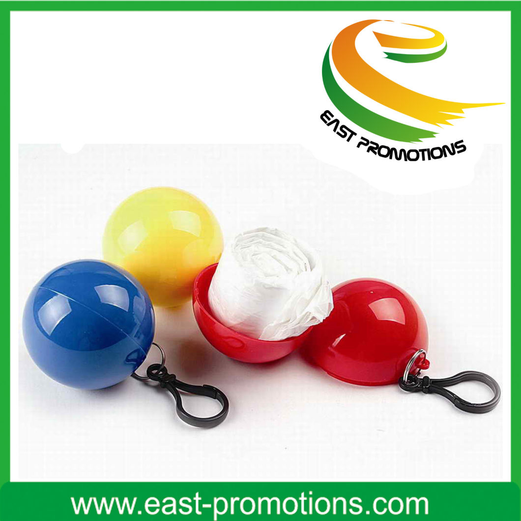PE Plastic Disposable Poncho in Ball for Advertisement Promotion