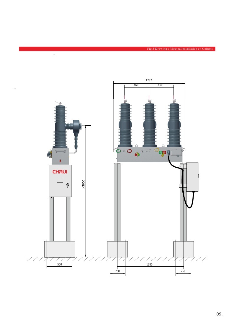 40.5 Outdoor Hv Vacuum Circuit Breaker for Transformer Substation with Disconnector