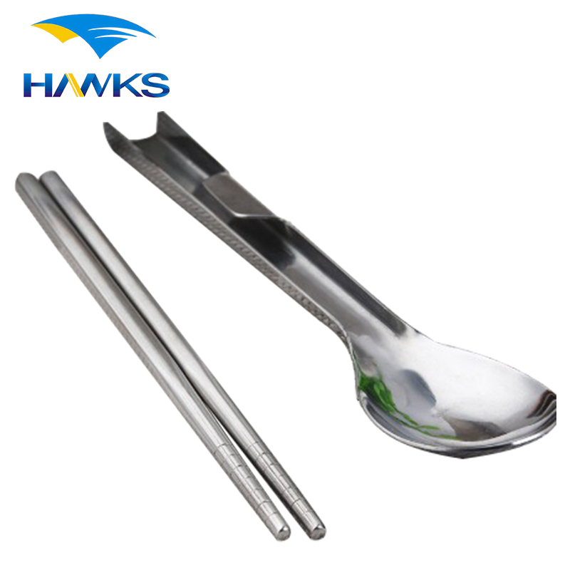 Cl1y-CS009 Camping Stainless Steel Chopsticks Cutlery Set