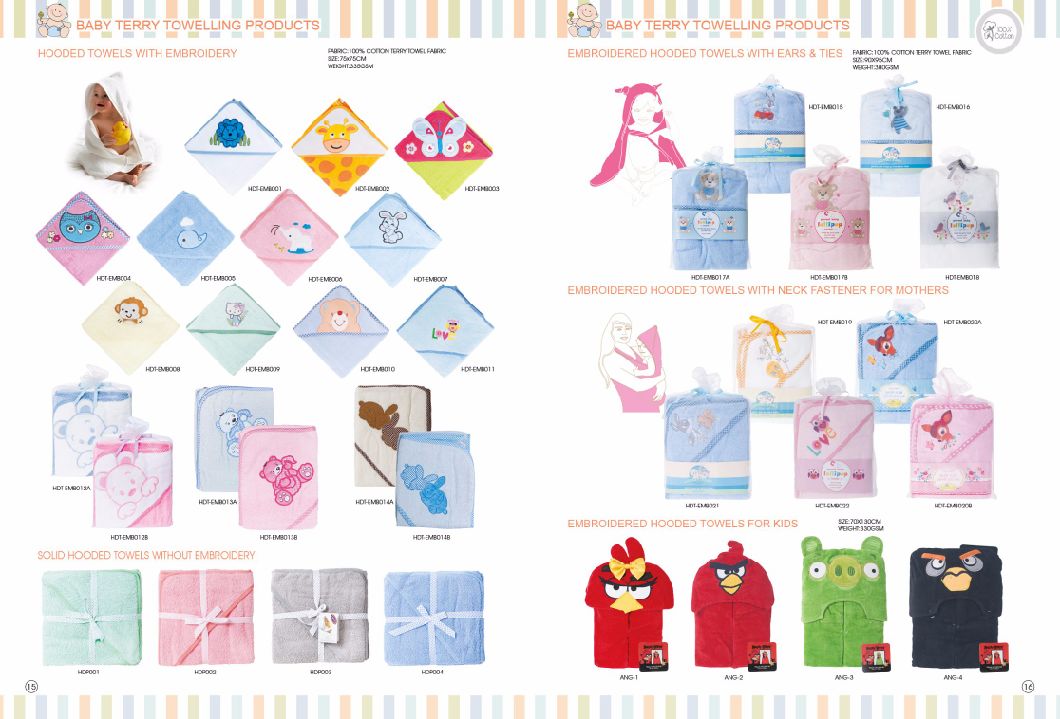 100% Cotton Baby Hooded Towel