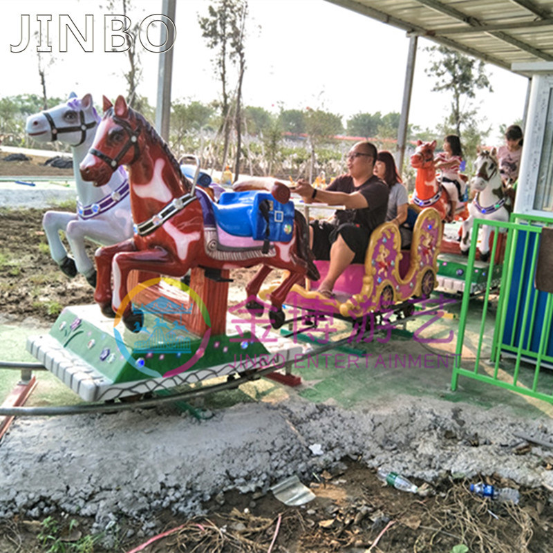 Flying Horse Amusement Park Electric Mini Track Train Rides for Sale