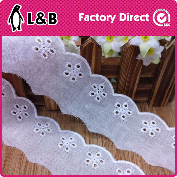 Emberoidery White Tc Lace Trim