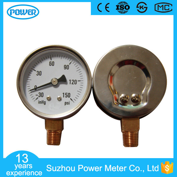 80mm Stainless Steel Case Pressure Gauge Negative Pressure Vacuum Manometer