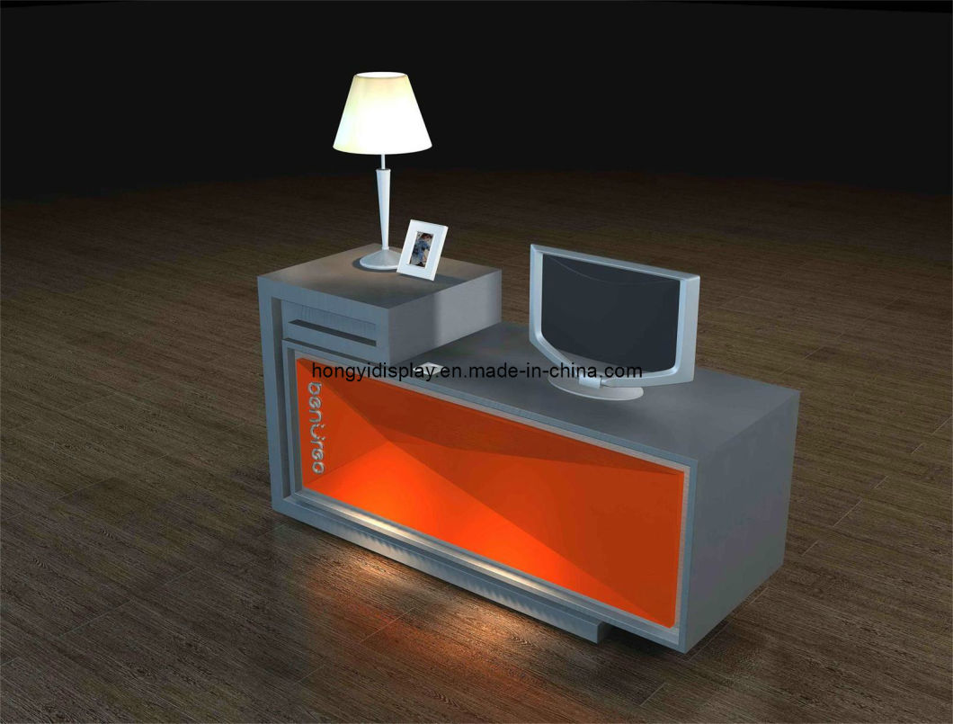 High Glossy Liquid Painting Cash Desk, Cash Table, Checkout Counter