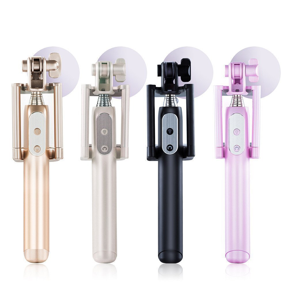 Built-in LED Light 3200 mAh Powerbank Multi-Function Wired Control Selfie Stick