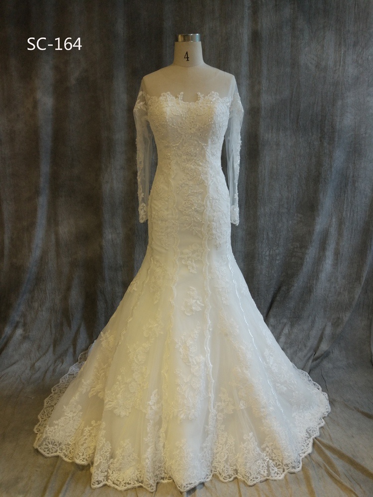 Luxury Guangzhou Mermaid Wedding Dress with Detachable Train