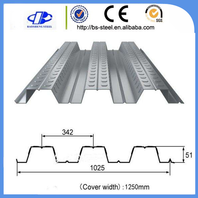 (0.6-0.18mm) Corrugated Metal Floor Decking Sheet