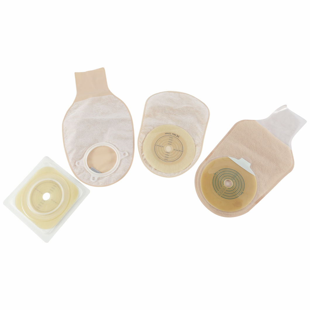 One piece opened disposable ostomy bag