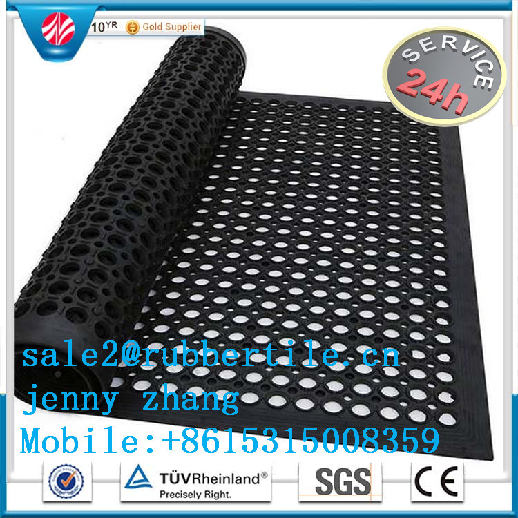 Anti-Fatigue Interlocking Hotel Rubber Floor, Rubber Kitchen Hole Mats