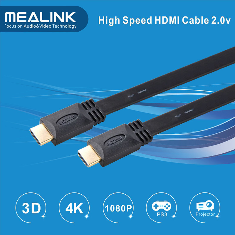 HDMI 2.0V Flat Cable Support 4k@60Hz, 18gpbs