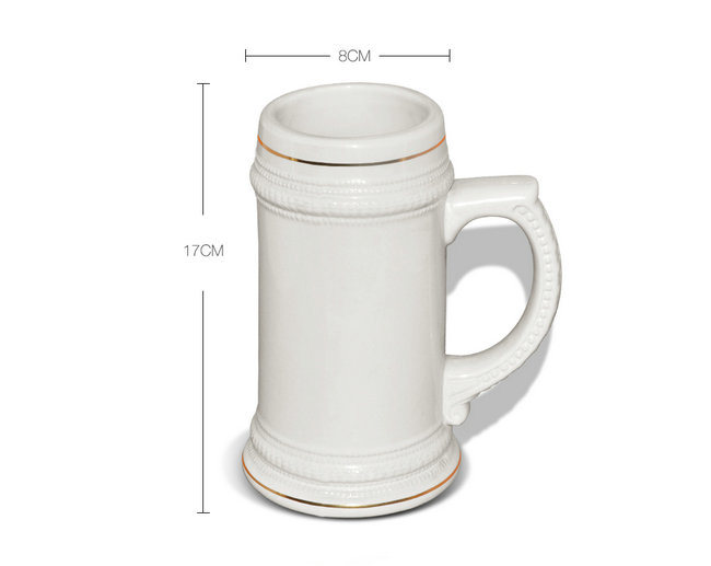 Wholesale Sublimation 22oz Ceramic Beer Mug Printing on Mugs