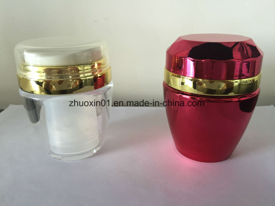 Round Shape Acrylic Cream Jar for Skin Care Packaging