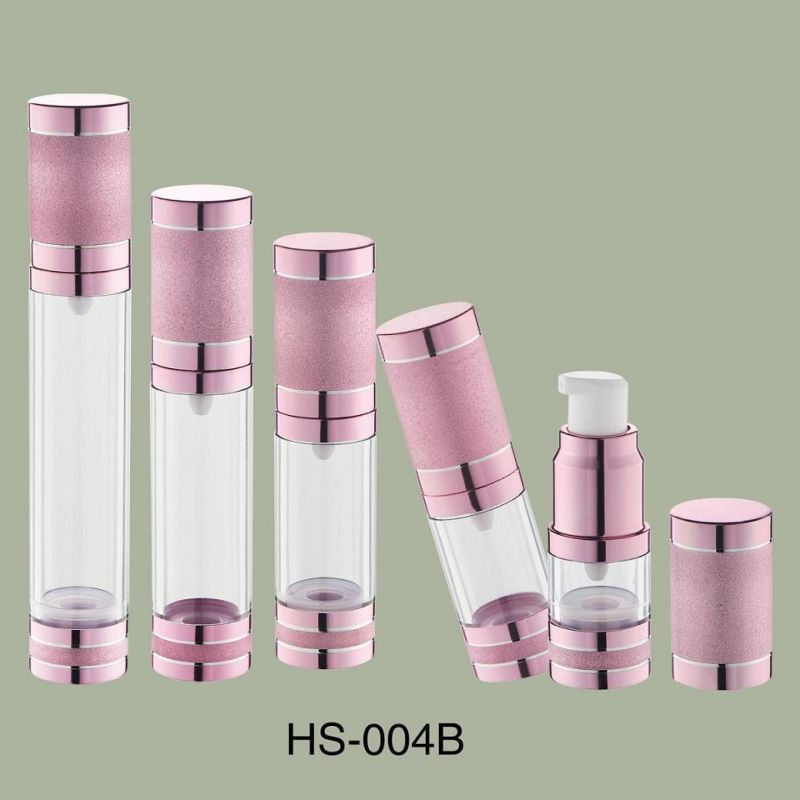 PP Material Pink Color Girl Using Cosmetic Airless Bottle with Lotion Pump