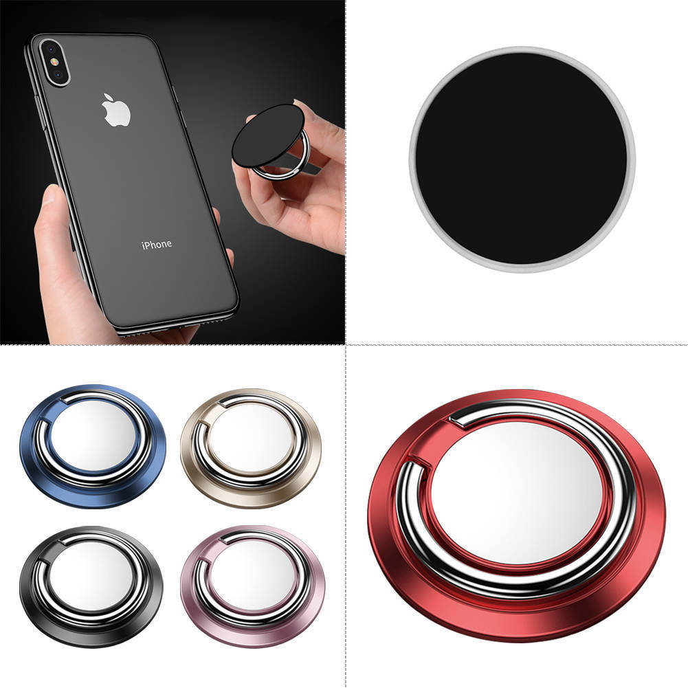 Desk Holder Ultra Thin 360 Rotation Finger Ring Mobile Phone Stand Magnetic Car Mount