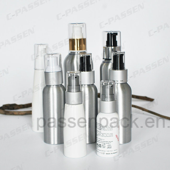 Custom Aluminum Cosmetic Bottle with Lotion Dispenser (PPC-ACB-006)