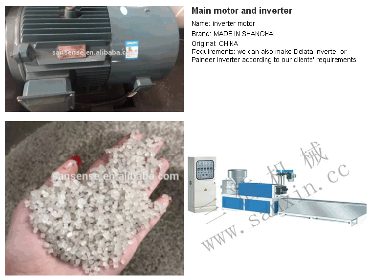 Recycle Plastic Waste Water Cooling Granulating Machine