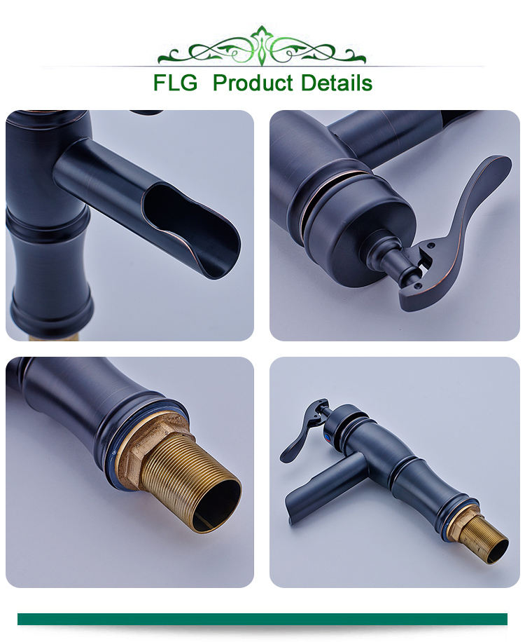 Flg Basin Faucet Oil Rubbed Bronze Sink Bathroom Waterfall Faucet/Tap