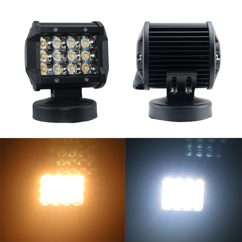 White Amber Colour Switchable Vehicle LED Strobe Flashing Lightbar 36W