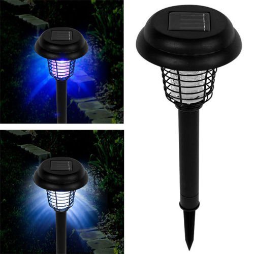 Solar Bug Zapper Outdoor Insect / Mosquito/ Flying Killer Light Garden Pathway Lights