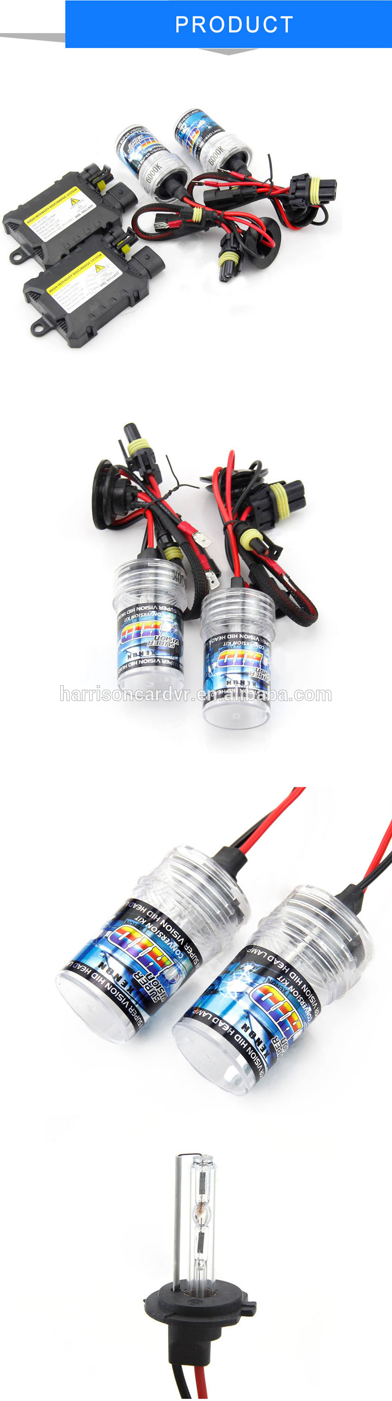 12V HID Xenon Light H1 H3 H7 H11 9005 35/55W DC Auto Car Headlight Replacement Kit 3000K 4300K 5000K 6000K 8000K 10000K 12000K