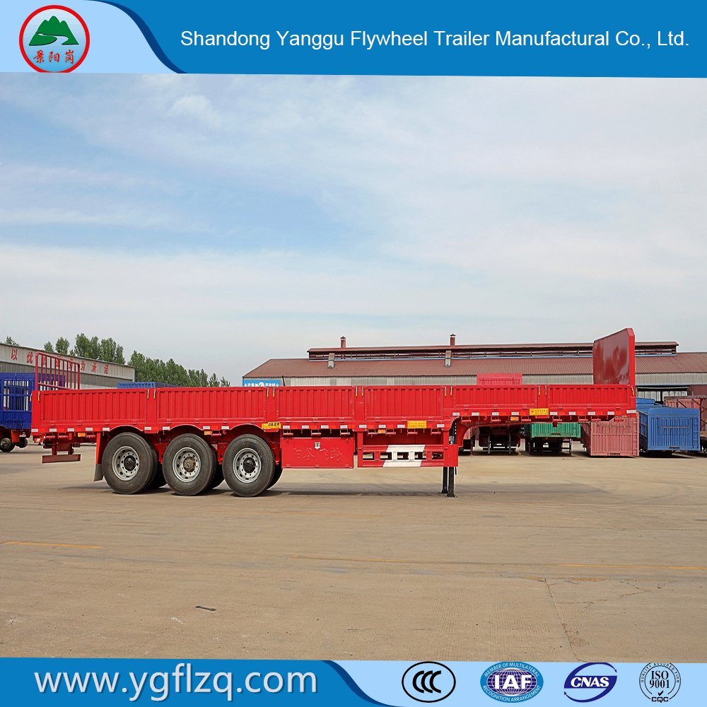 Flywheel Customed Carbon Steel 3 Axle ABS Carbon Steel Side Wall Semi Truck Trailer for Sale