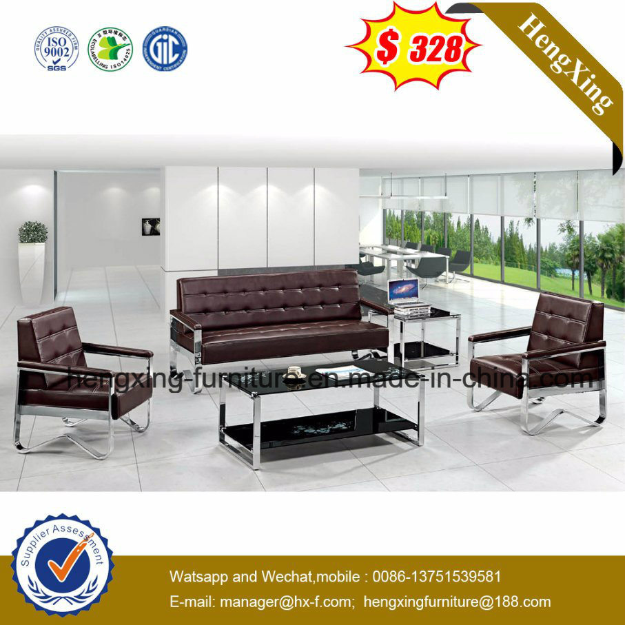 Popular Reception Room Office Waiting Leather Sofa (HX-CS079)