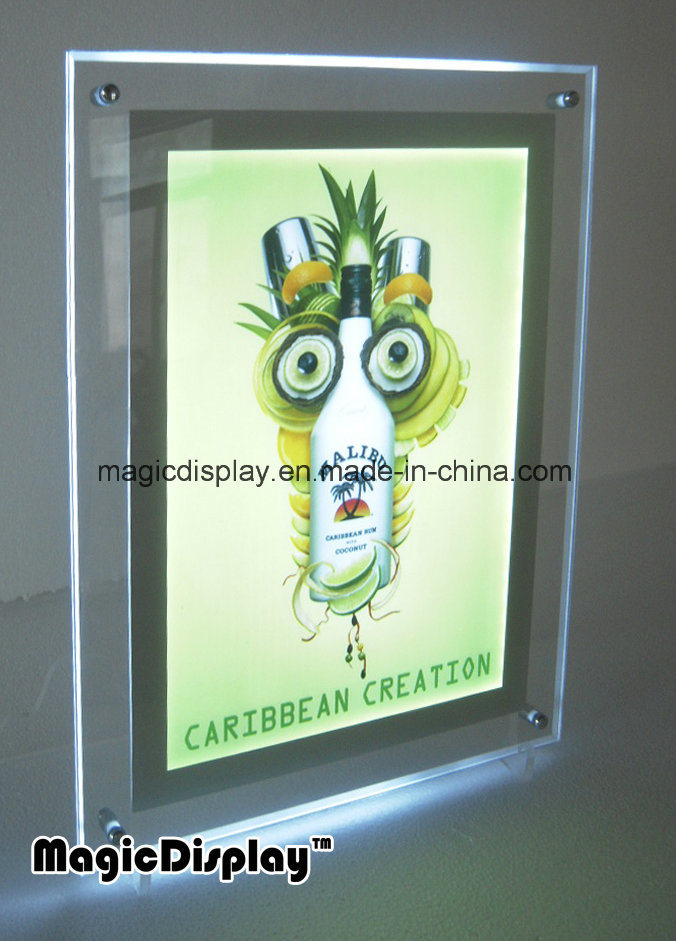 Acrylic Picture Frame with Crystal LED Light Box Menu Sign