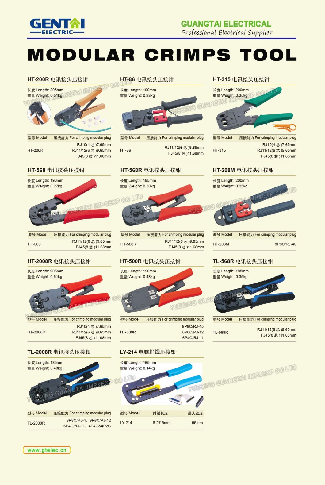 Good Quality Modular Connector Crimping Tool (HT-500R)