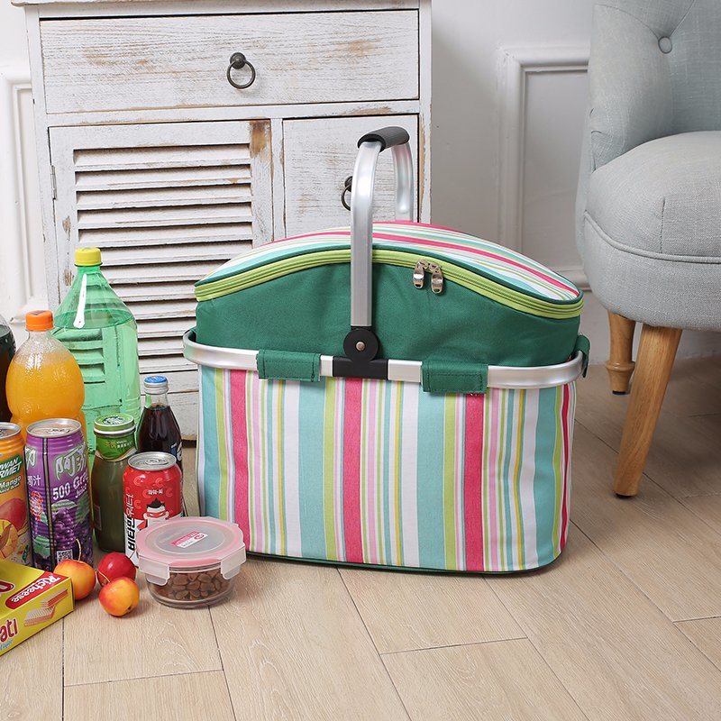 Outdoor Portable Waterproof Insulated Cooler Shopping Picnic Basket