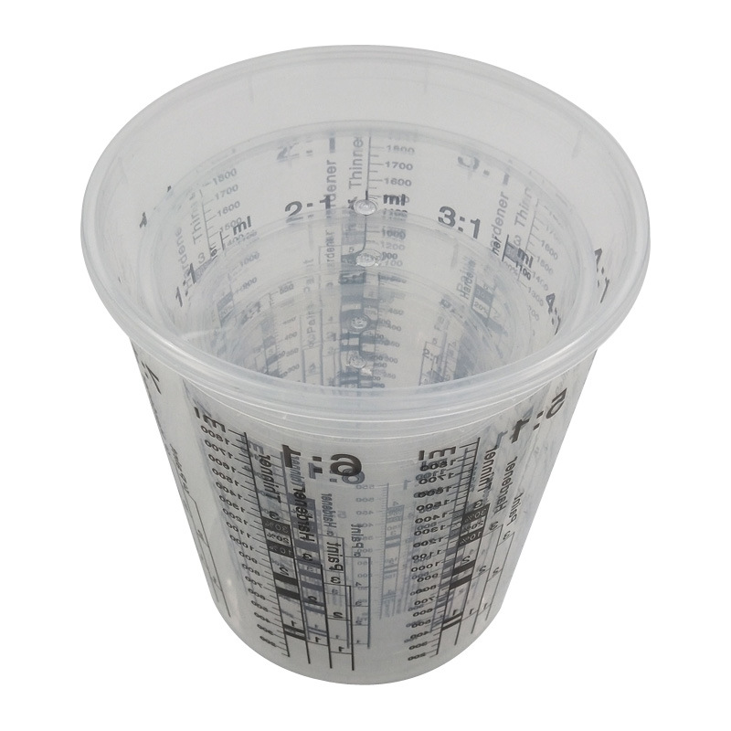 Ratio and Calibrated Plastic Paint Mixing Cup