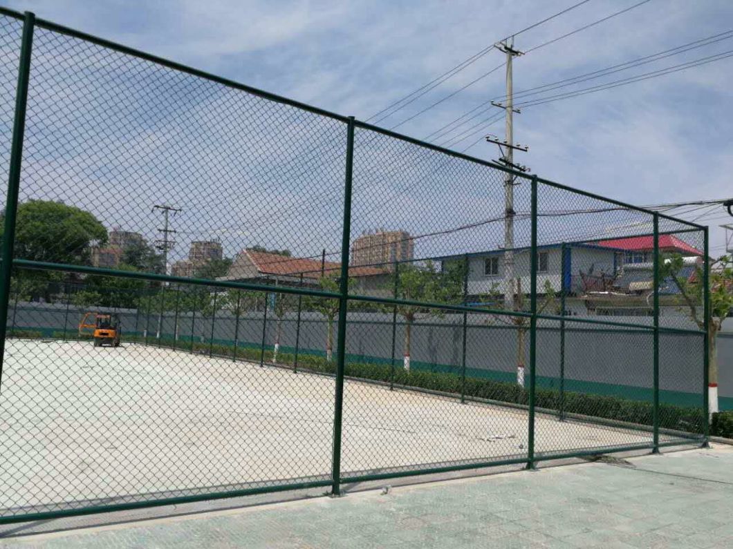 Sports Fields Barrier PVC Coated Chain Link Fence