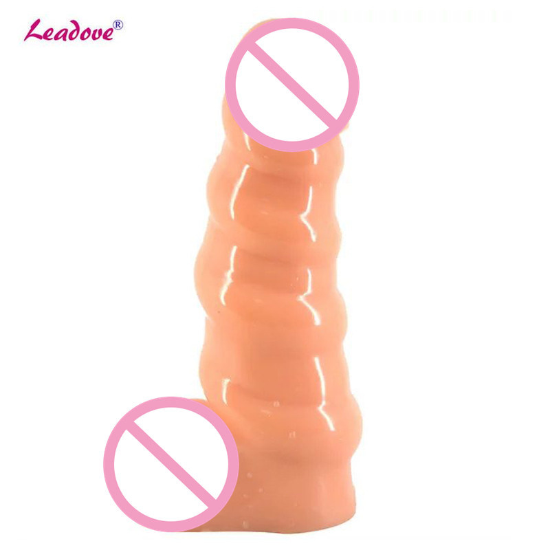 Leadove@1PCS/Lot New Design Model Waterproof Soft Silicone Realistic Dildo with Condom Adult Sex Toy Sex Product for Women Love