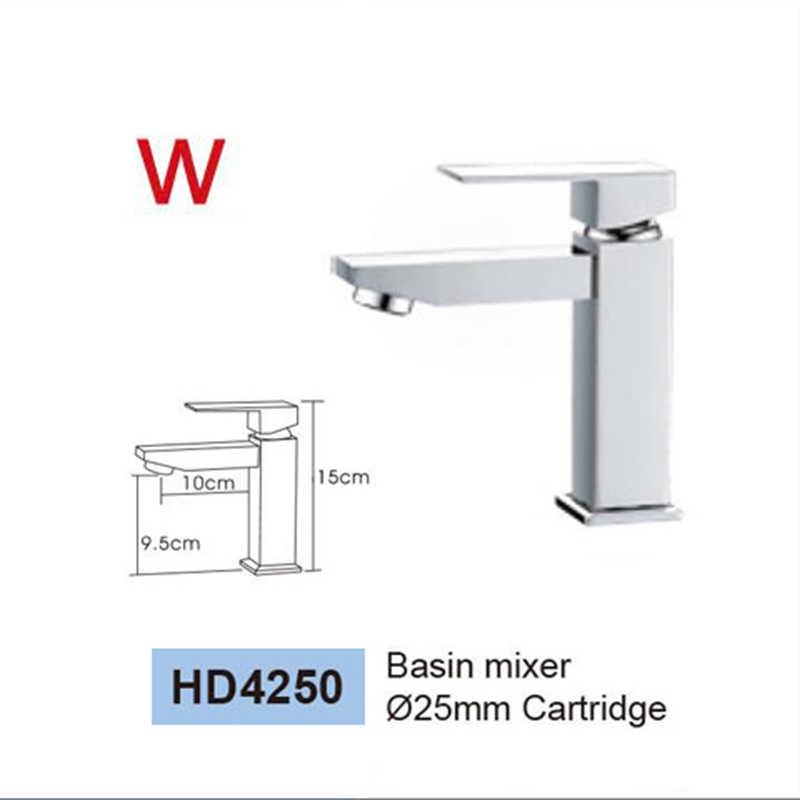 Watermark Modern Bathroom Single Handle Brass Basin Tap (HD4250)