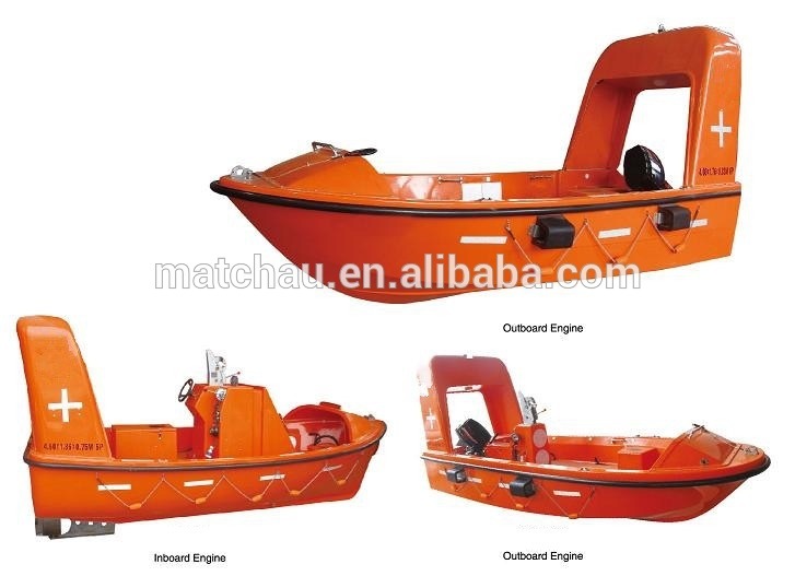 Solas Orange Oil Rig Lifeboat FRP Rescue Boat for Sale