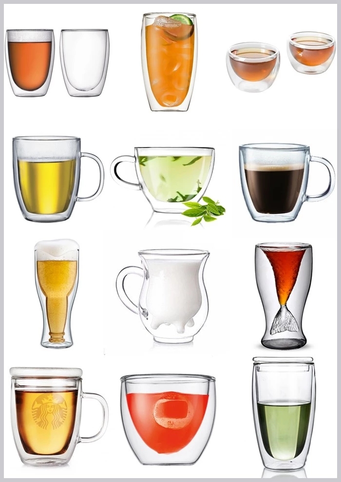Double Wall Glassware / Glass Coffee/Tea Cups / Mugs / Drinking Cups