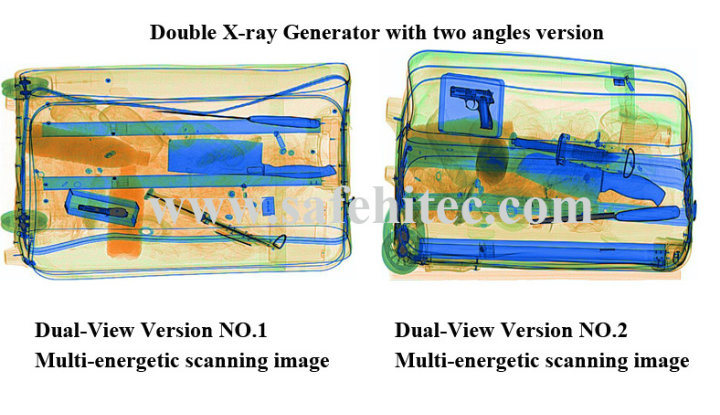 Dual-view Double X-ray Generator Conveyor X-ray Baggage Inspection Scanner SA6550D