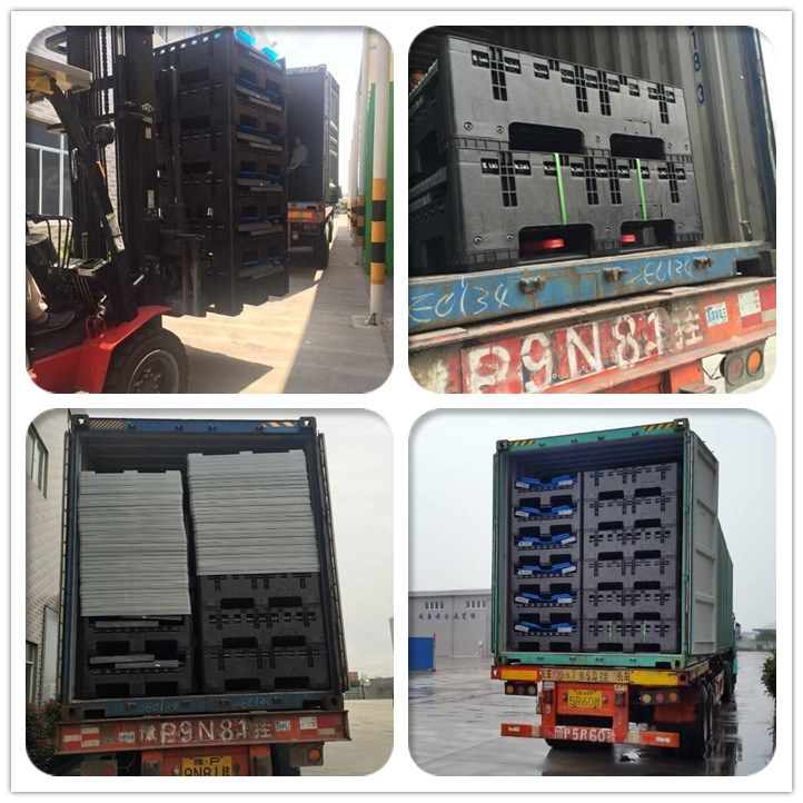 China Folding Plastic Pallet Container for Industry Storage