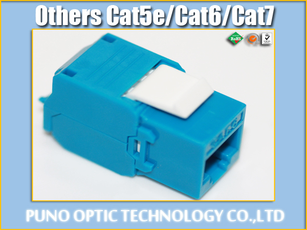 CAT6A UTP Unshielded Blue Keystone Jack