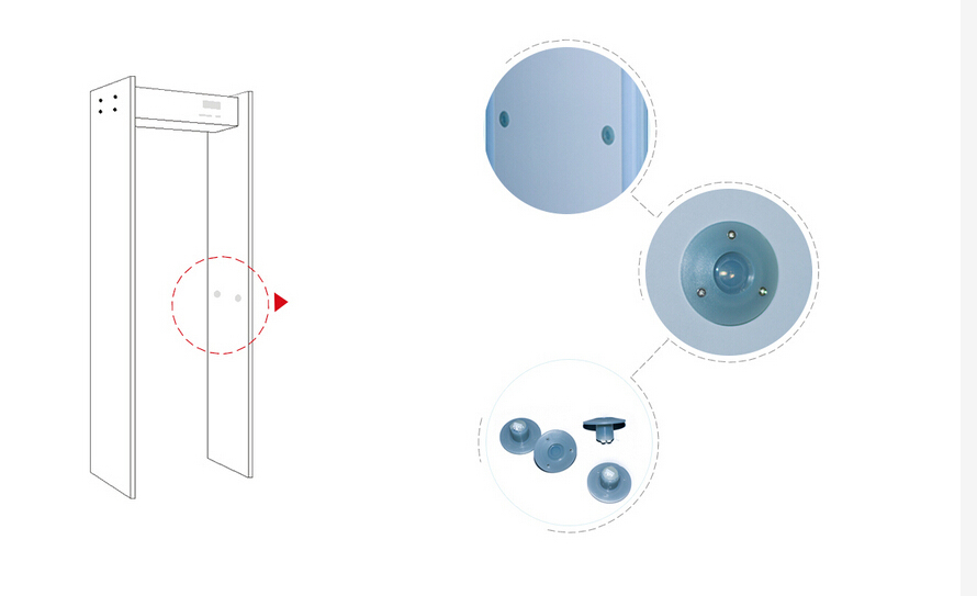 CCTV Camera Style Walk Through Metal Detector