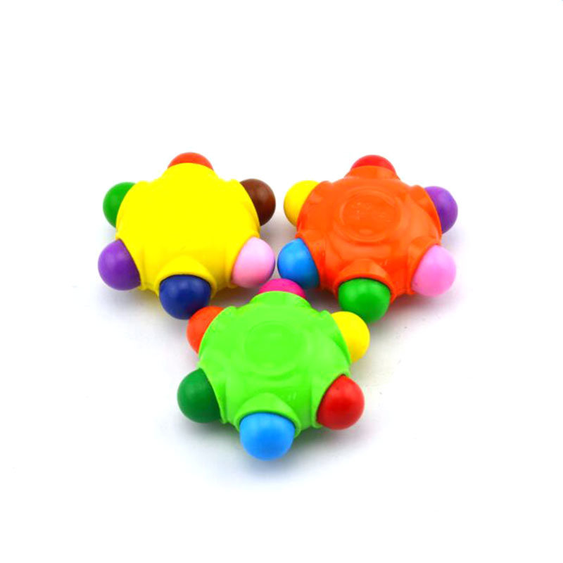 Customized Children's Doodling 6 Colors Circular Hexagon Crayon